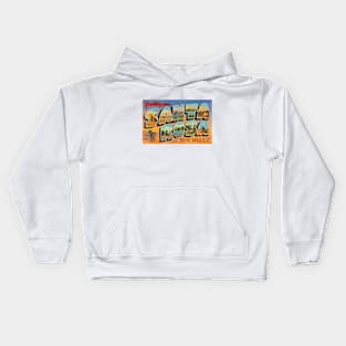 Greetings from Santa Rosa, New Mexico - Vintage Large Letter Postcard Kids Hoodie